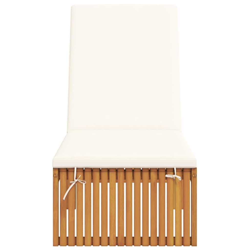 vidaXL Ligbed 200x55x30 cm van Massief Acaciahout