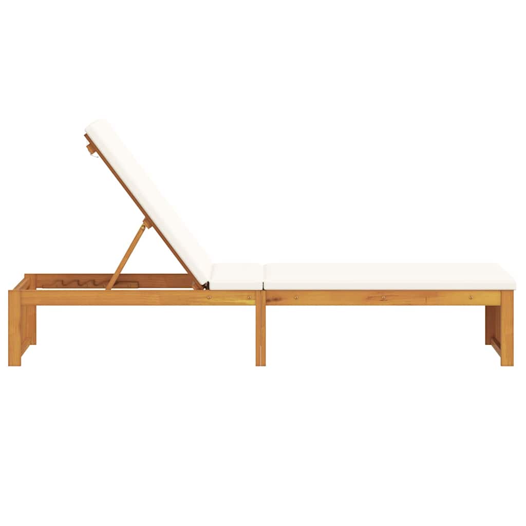 vidaXL Ligbed 200x55x30 cm van Massief Acaciahout