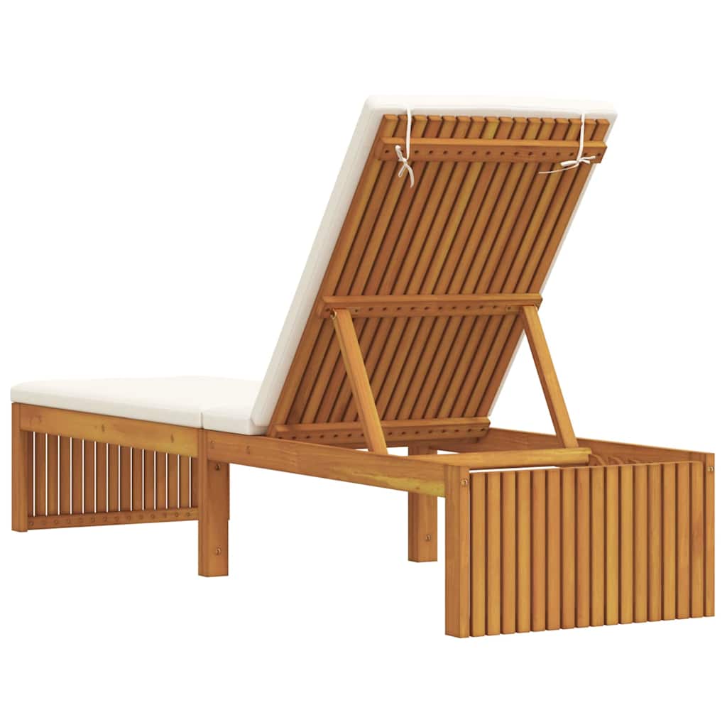 vidaXL Ligbed 200x55x30 cm van Massief Acaciahout