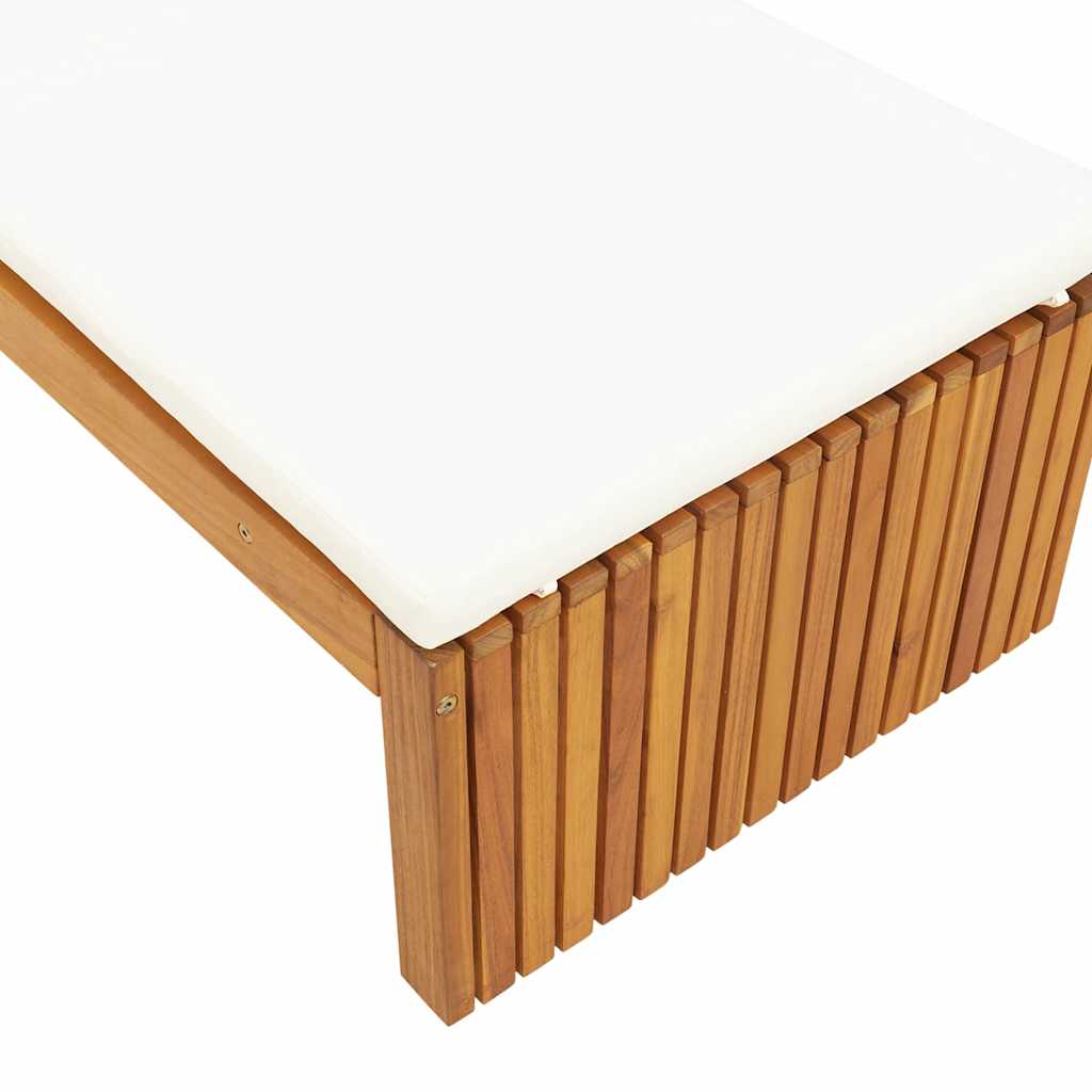 vidaXL Ligbed 200x55x30 cm van Massief Acaciahout