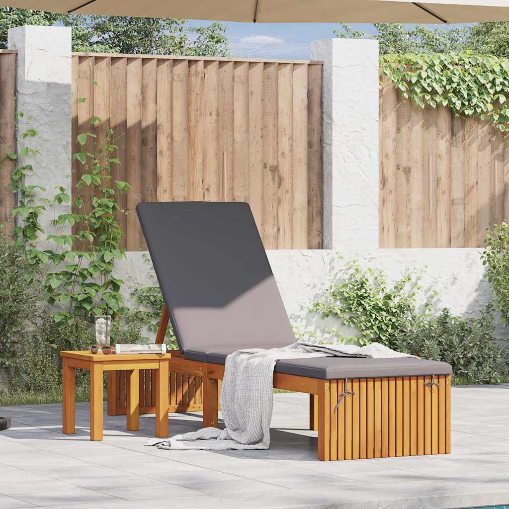 vidaXL Ligbed 200x55x30 cm van Massief Acaciahout