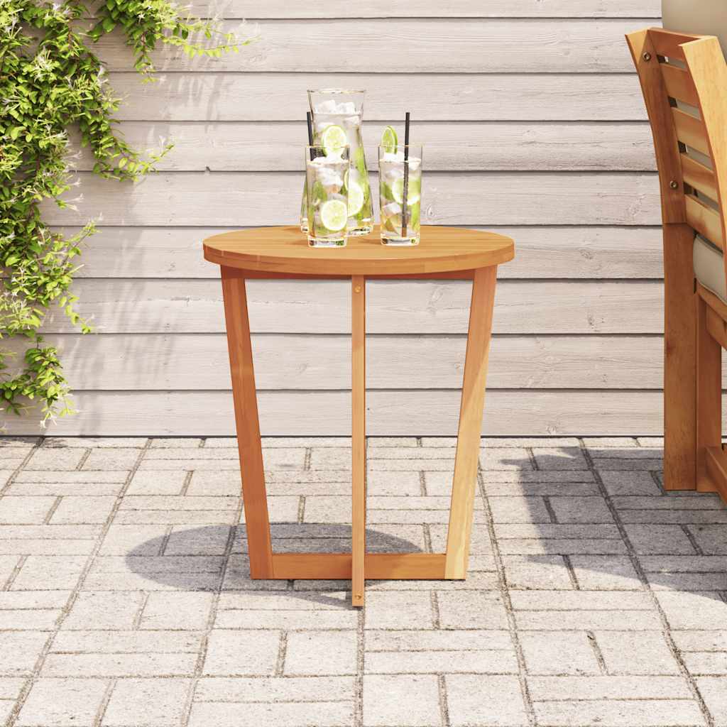 vidaXL Tuinbijzettafel rond Ø55x40 cm massief acaciahout