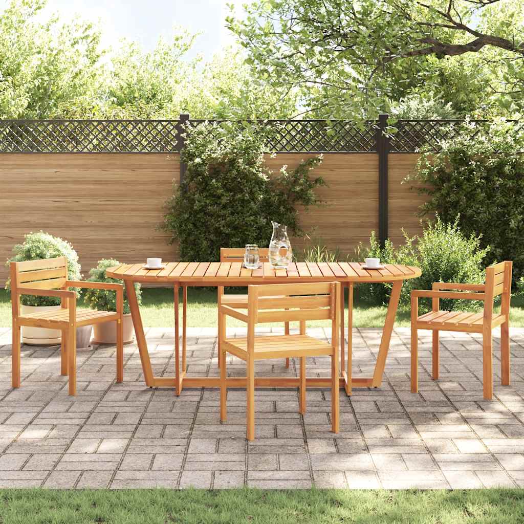 vidaXL Tuintafel ovaal 150x90x75 cm massief acaciahout