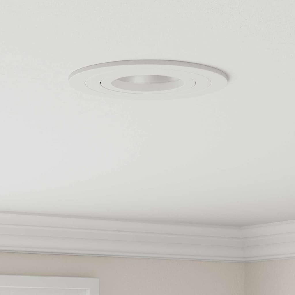 vidaXL Inbouwspots 6 stuks Rond GU10 Wit Ø91 mm