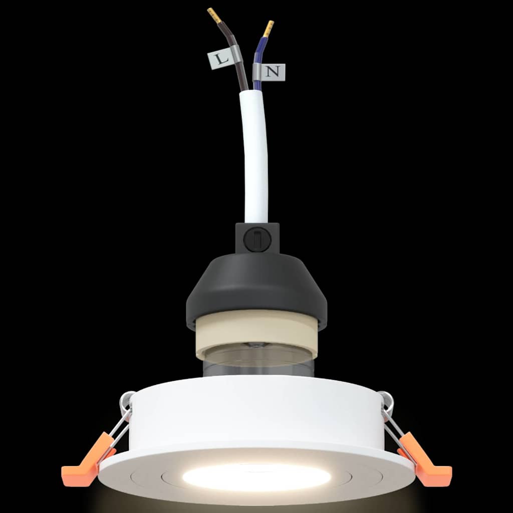 vidaXL Inbouwspots 6 stuks Rond GU10 Wit Ø91 mm