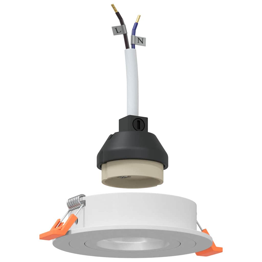 vidaXL Inbouwspots 6 stuks Rond GU10 Wit Ø91 mm