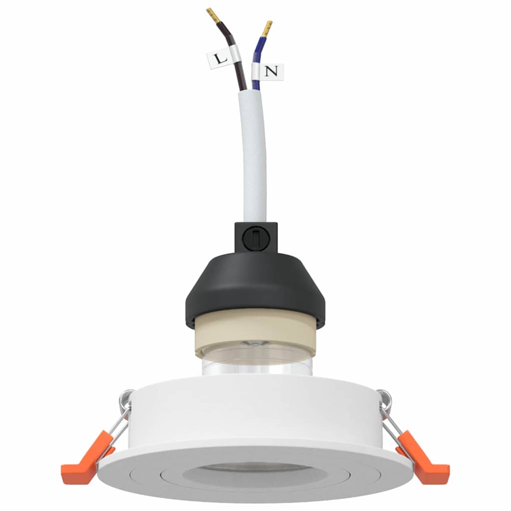 vidaXL Inbouwspots 6 stuks Rond GU10 Wit Ø91 mm