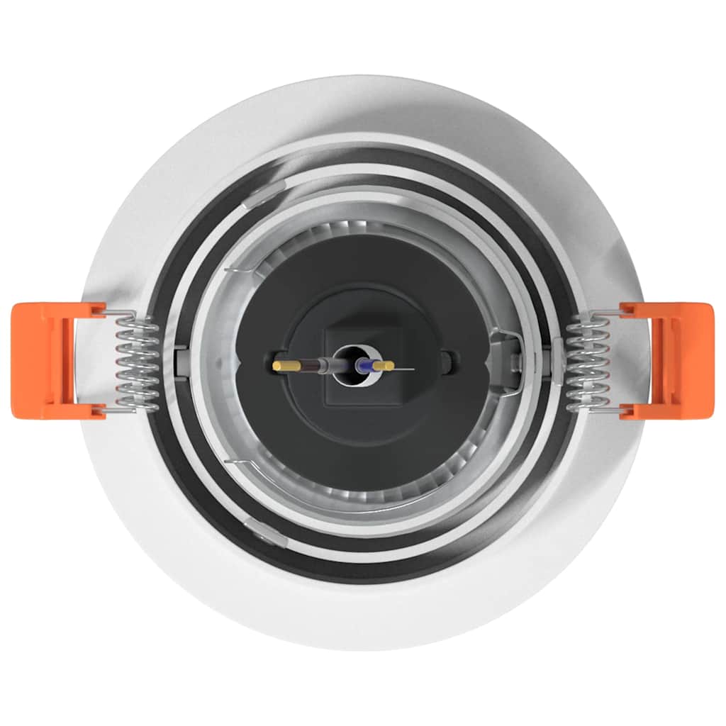vidaXL Inbouwspots 6 stuks Rond GU10 Wit Ø91 mm