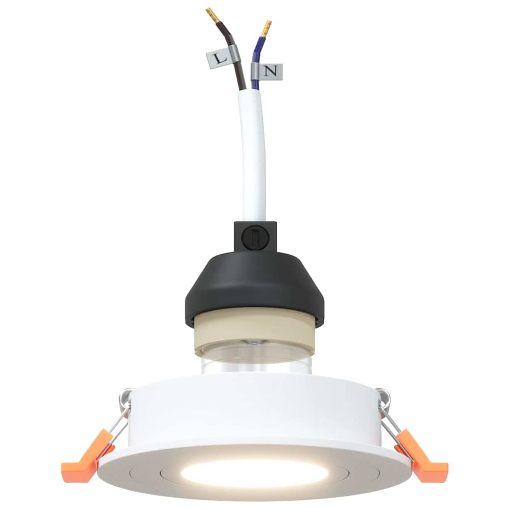 vidaXL Inbouwspots 6 stuks Rond GU10 Wit Ø91 mm
