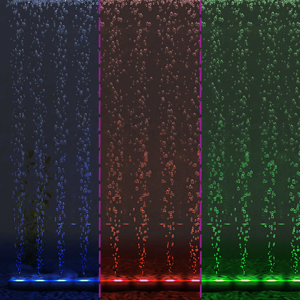vidaXL LED-aquariumlamp met bubbels RGB 48 cm