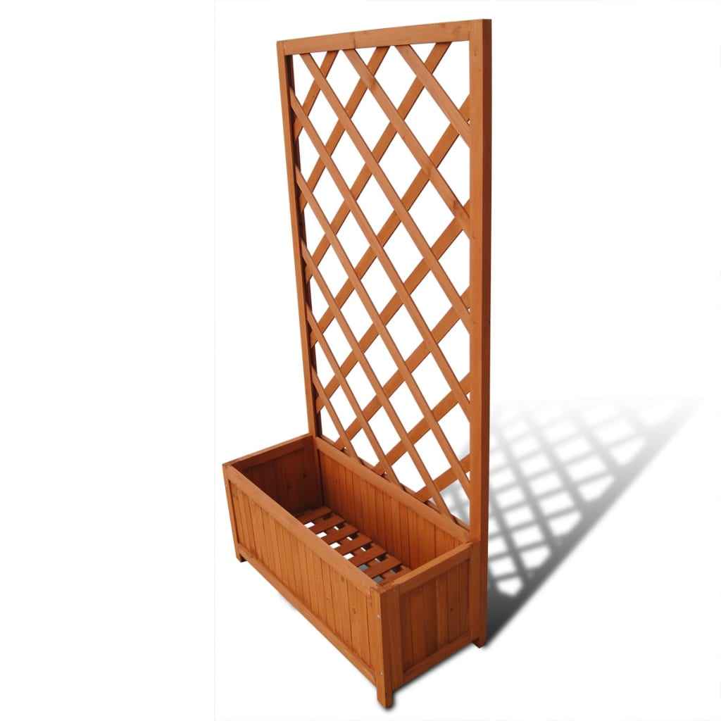 vidaXL Plantenbak met klimrek 70x30x135 cm