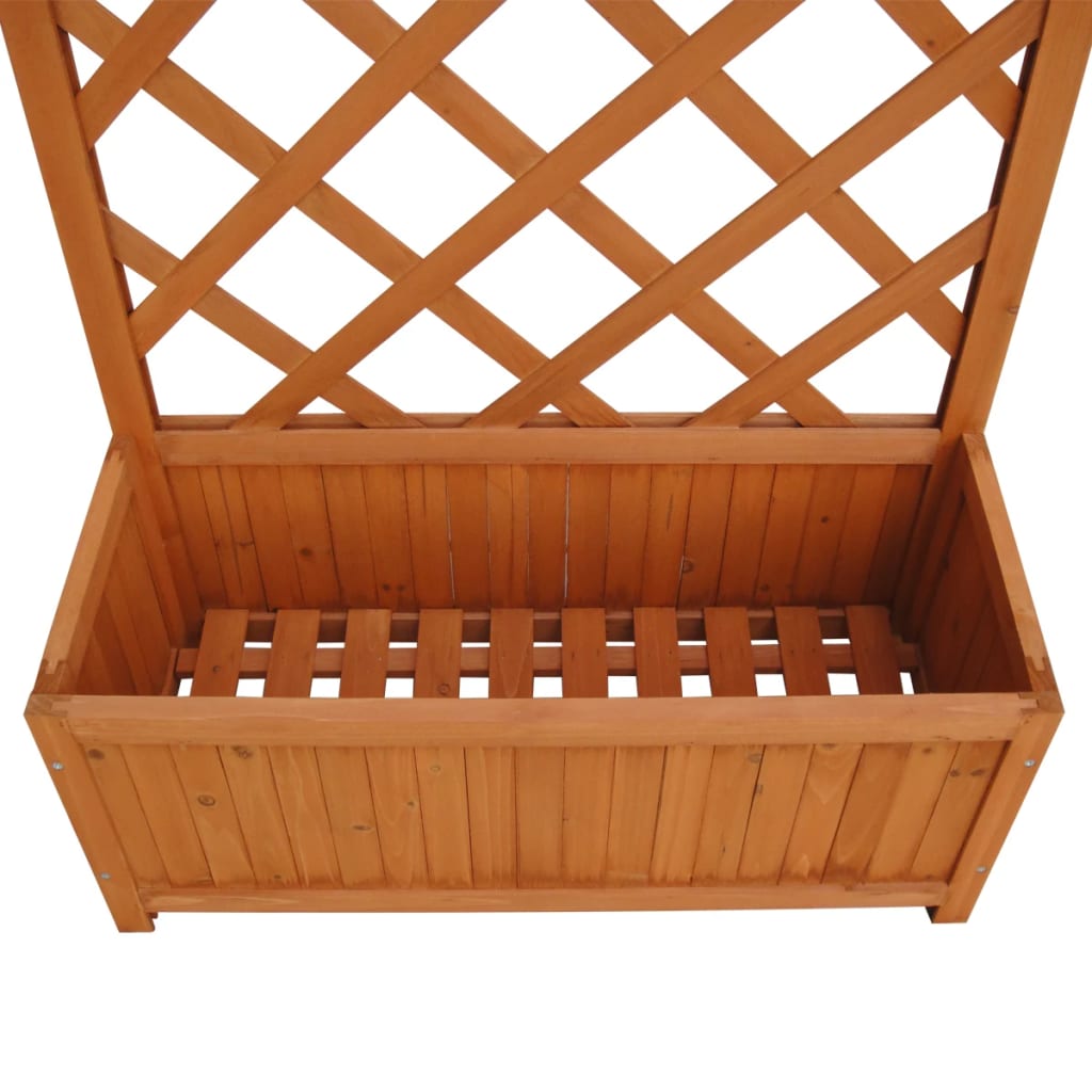 vidaXL Planter with Trellis 70x30x135 cm