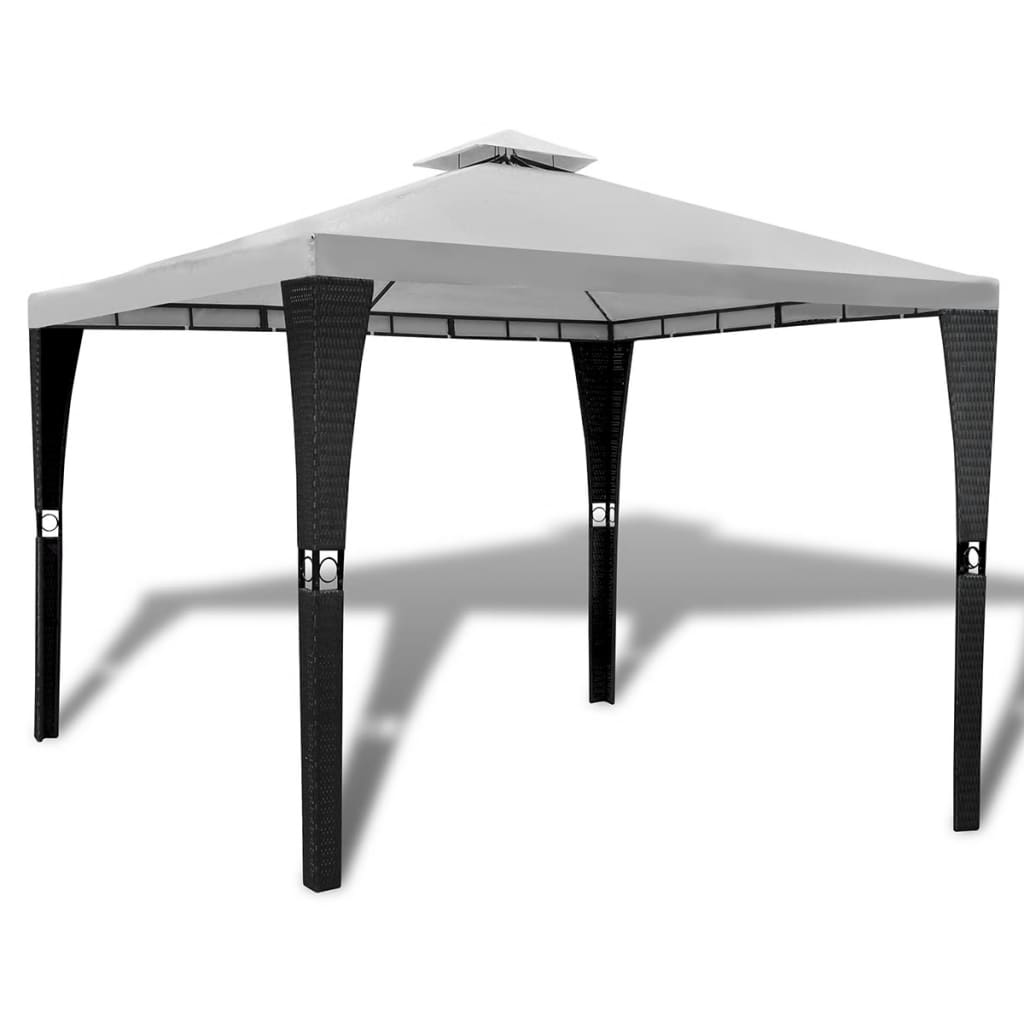 vidaXL Prieel met dak 3x4 m crèmewit - Aashly