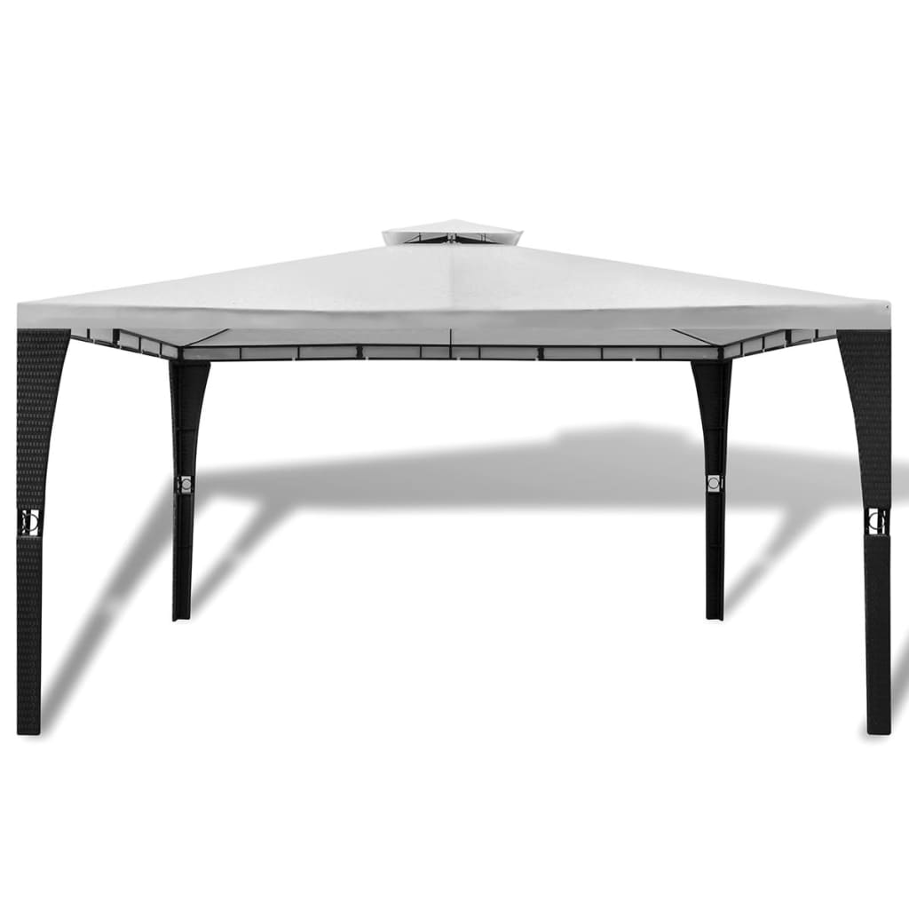 vidaXL Prieel met dak 3x4 m crèmewit - Aashly
