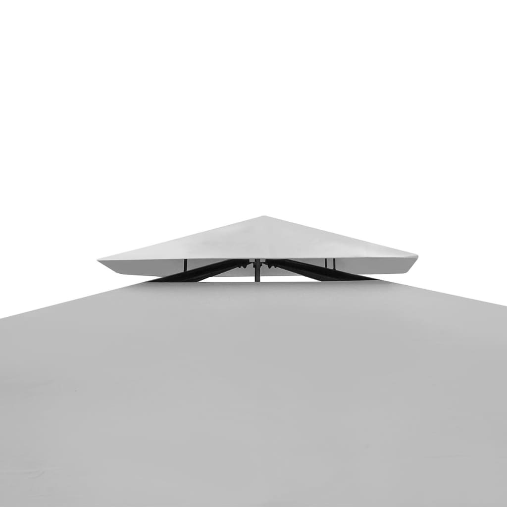 vidaXL Prieel met dak 3x4 m crèmewit - Aashly