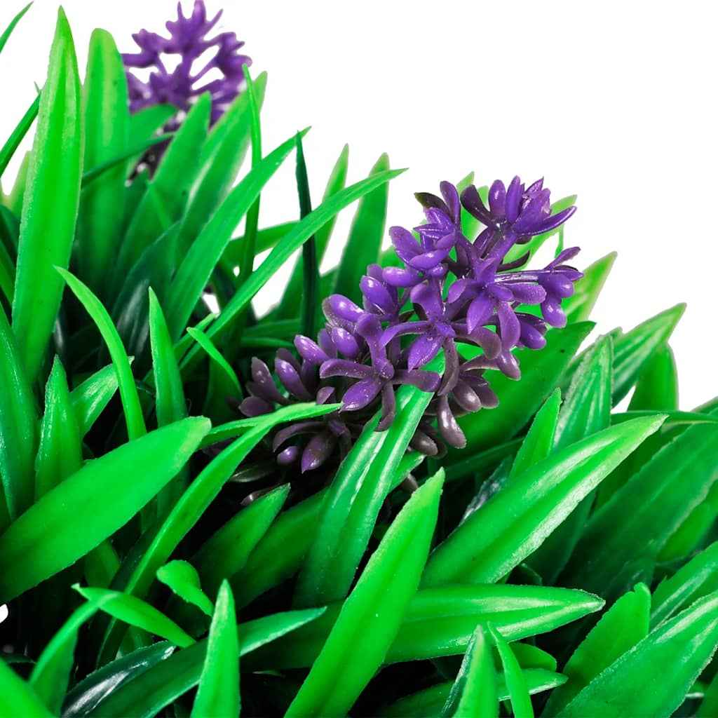 vidaXL 2-delige Kunstbuxussenset bolvormig met lavendel 28 cm