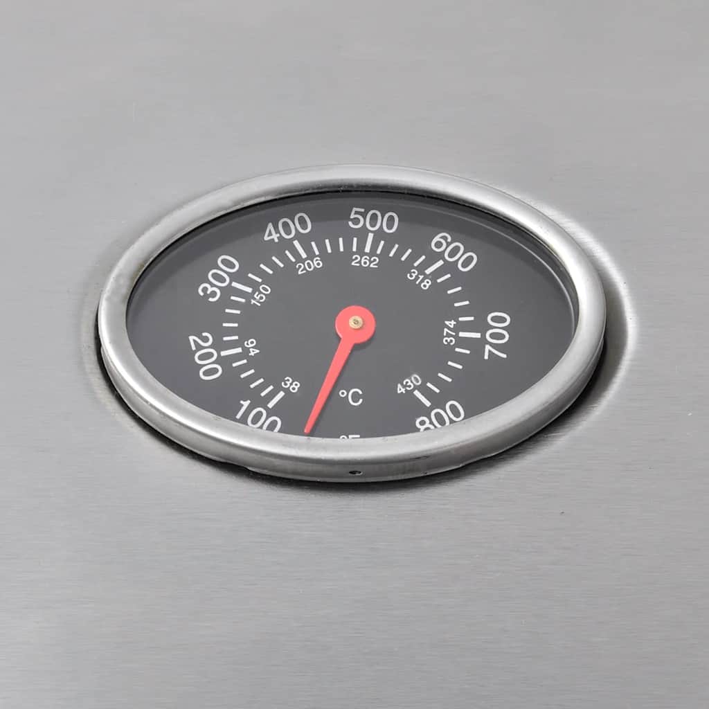 vidaXL Gasbarbecue 4+1 kookzone zwart - Aashly