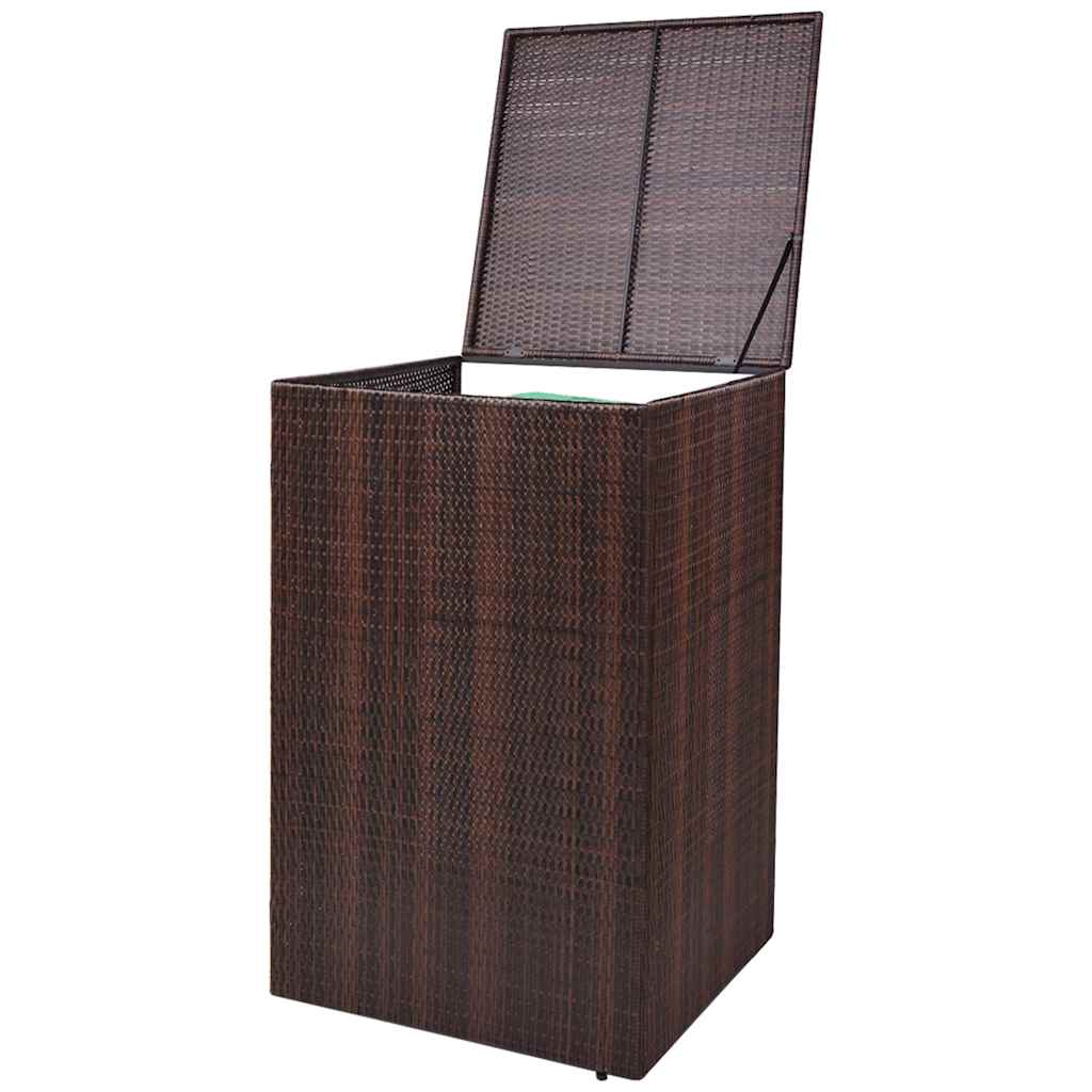 vidaXL Klikokast Bruin 76 x 78 x 123 cm Poedergecoat staal