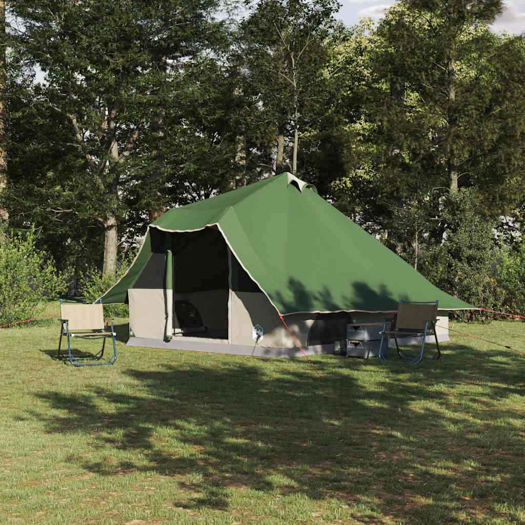 vidaXL Familie Tipi Tent Groen 8-Persoons Waterdicht