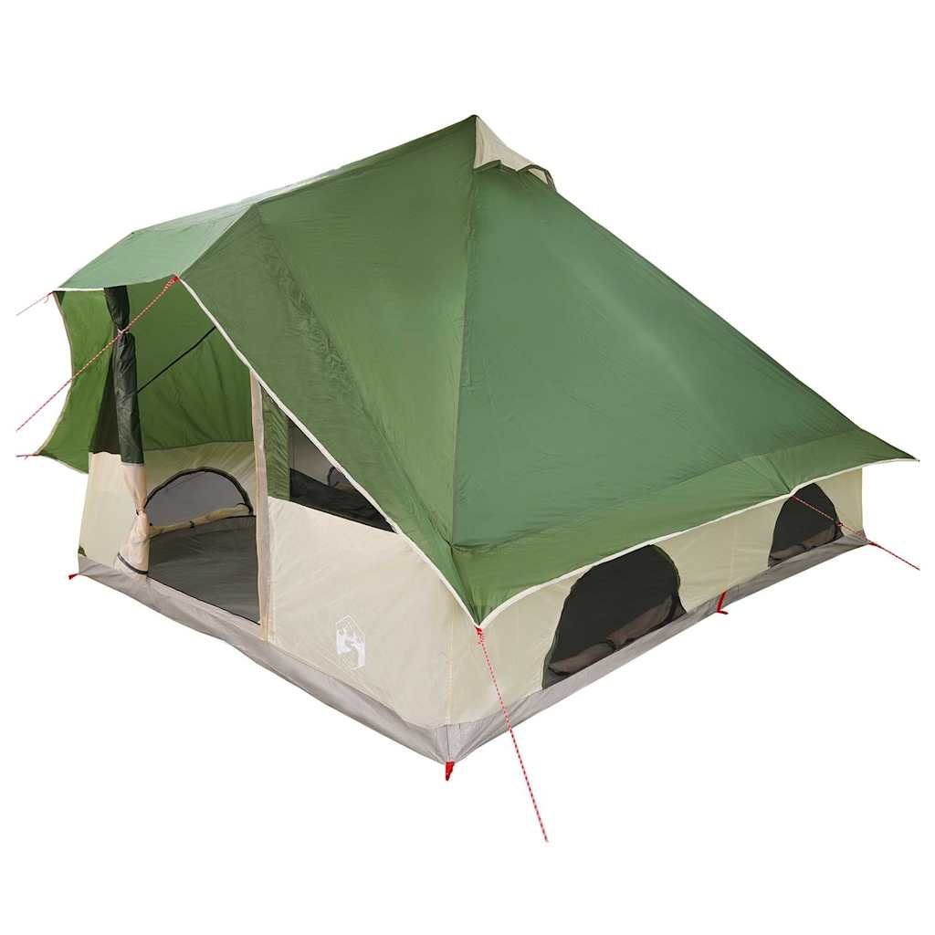 vidaXL Familie Tipi Tent Groen 8-Persoons Waterdicht