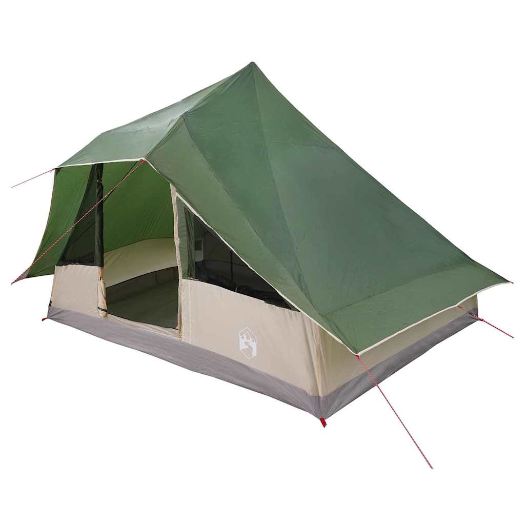 vidaXL Tipi Tent Groen voor 10 Personen, Waterdicht