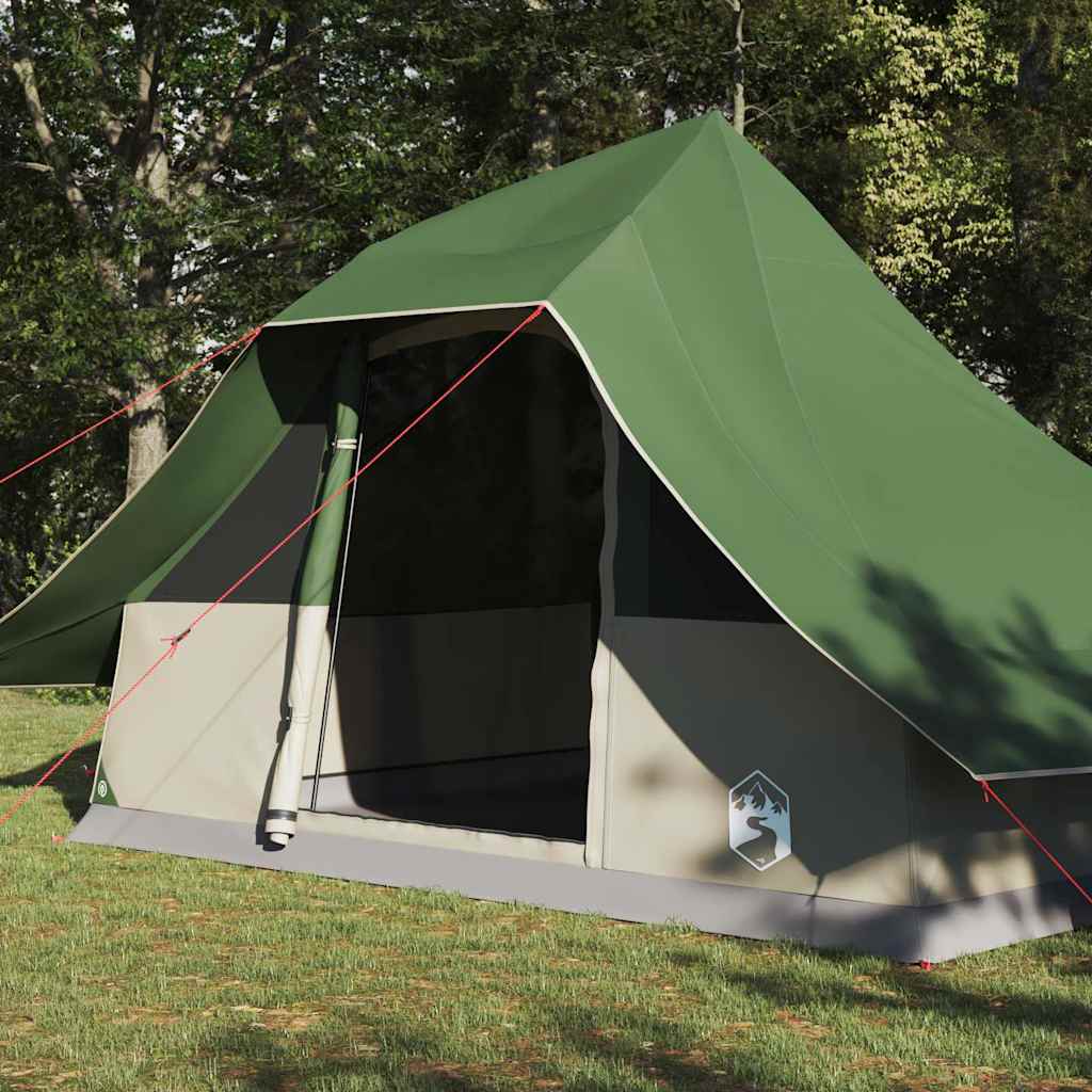vidaXL Tipi Tent Groen voor 10 Personen, Waterdicht