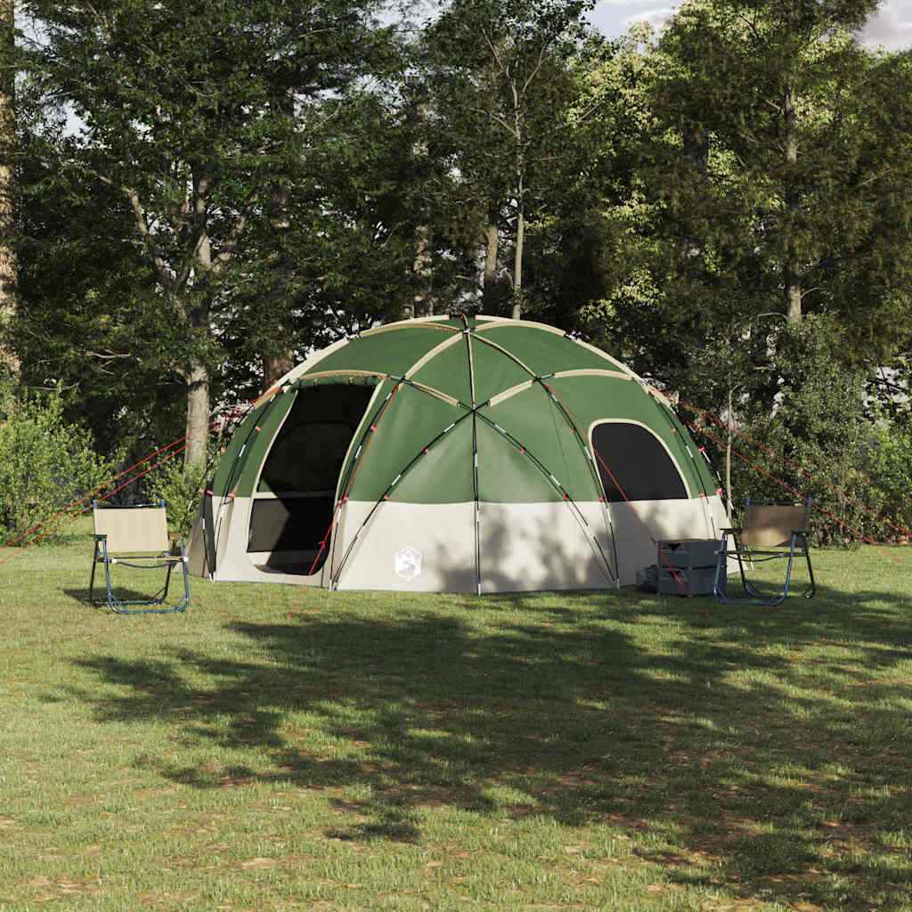 vidaXL Camping Tent met dak Groen 475 x 475 x 235 cm Polyester