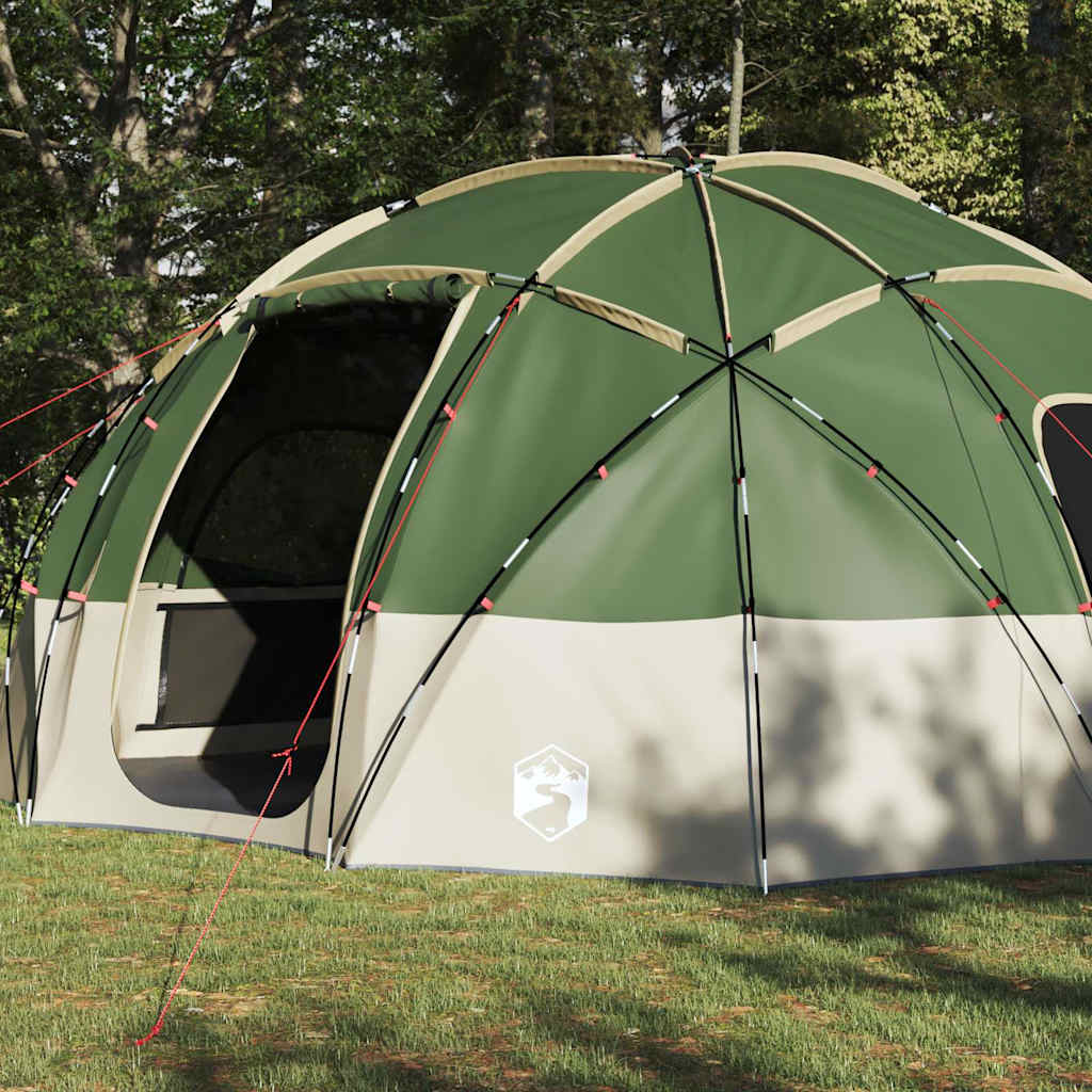 vidaXL Camping Tent met dak Groen 475 x 475 x 235 cm Polyester
