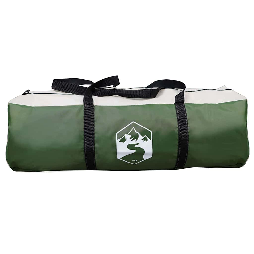 vidaXL Fietstent met dak met opslag Groen 256 x 222 x 182 cm