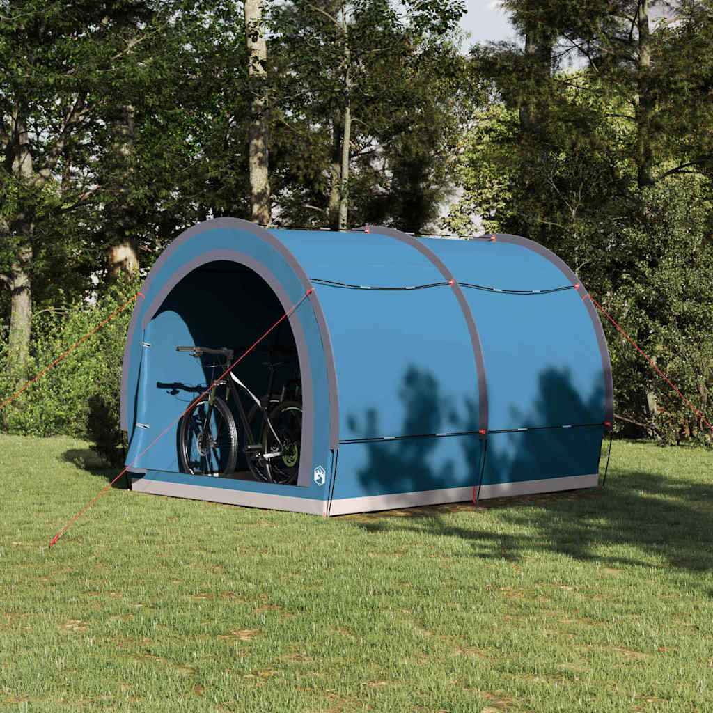 vidaXL Fietstent met dak met opslag Groen 256 x 222 x 182 cm