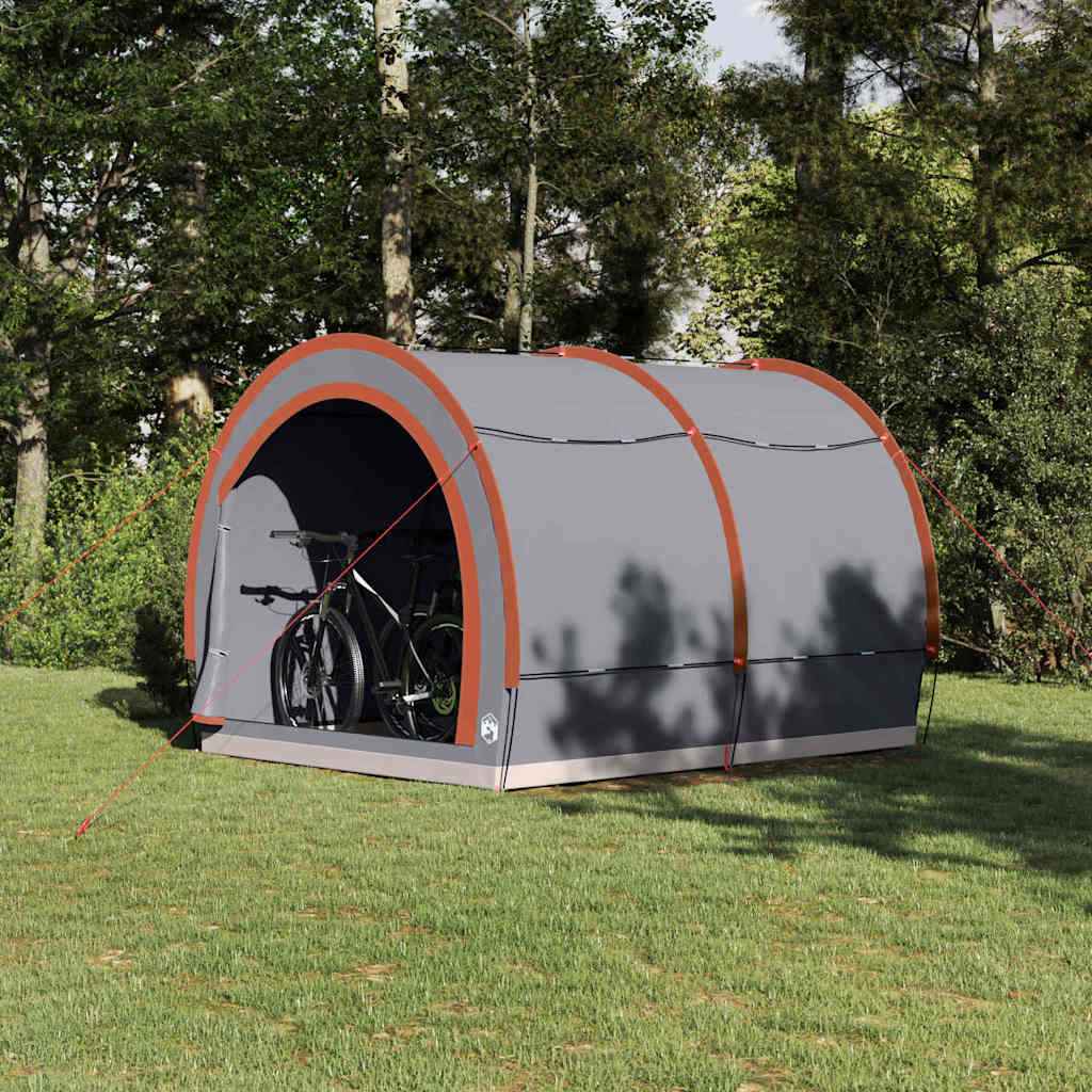 vidaXL Fietstent met dak met opslag Groen 256 x 222 x 182 cm