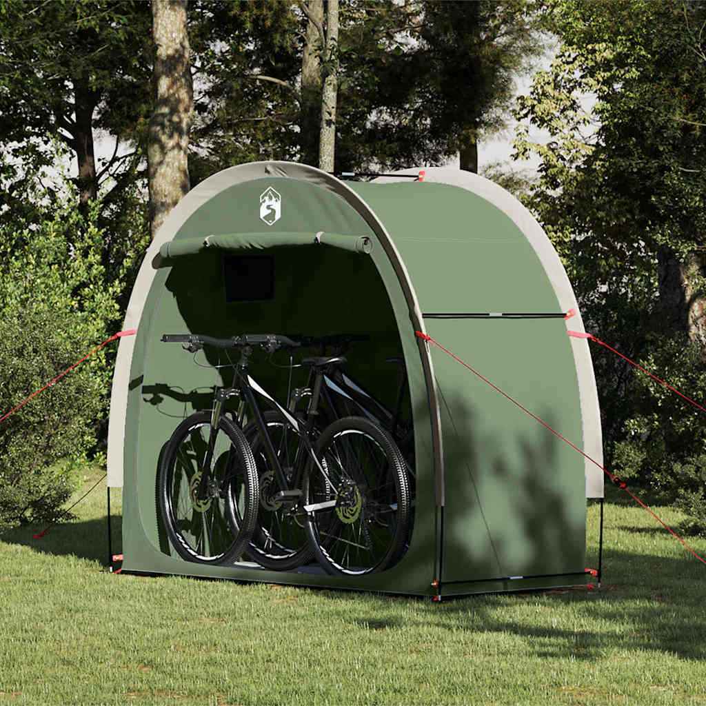 vidaXL Achteropslag tent met dak met opslag Groen 210 x 90 x 174 cm