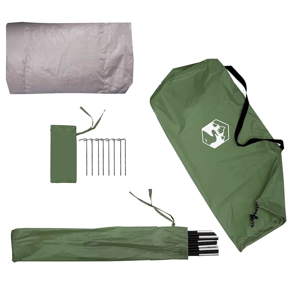 vidaXL Achteropslag tent met dak met opslag Groen 210 x 90 x 174 cm