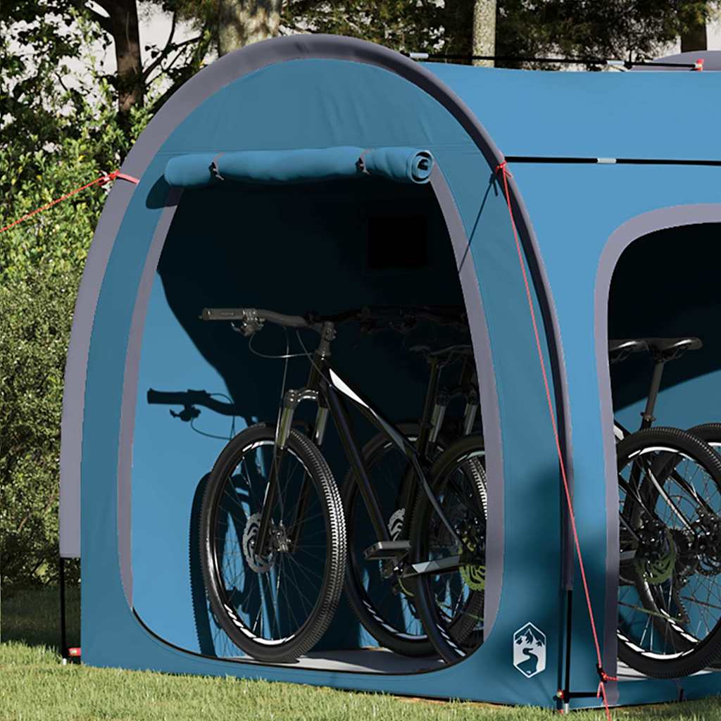 vidaXL Fietstent met dak met opslag met luchtopening Groen