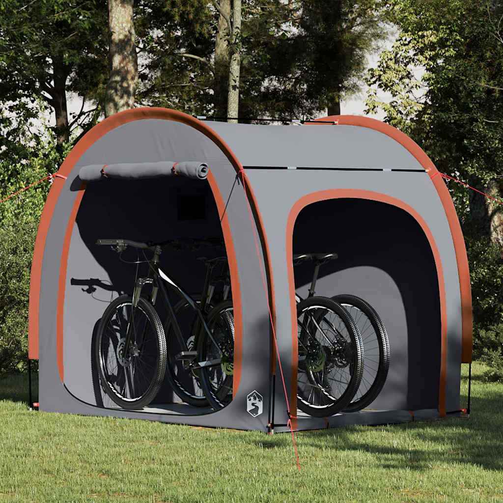 vidaXL Fietstent met dak met opslag met luchtopening Groen