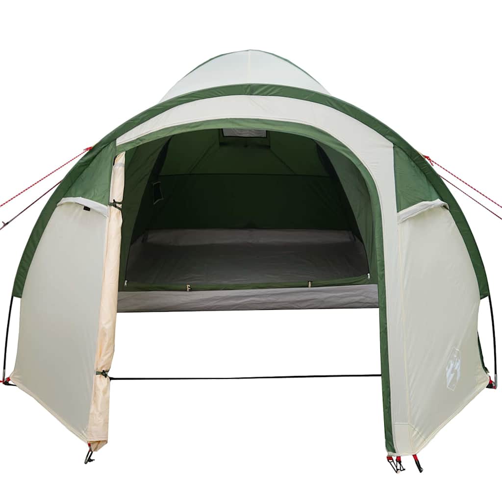 vidaXL Koepeltent met dak met opslag Groen 384 x 254 x 170 cm