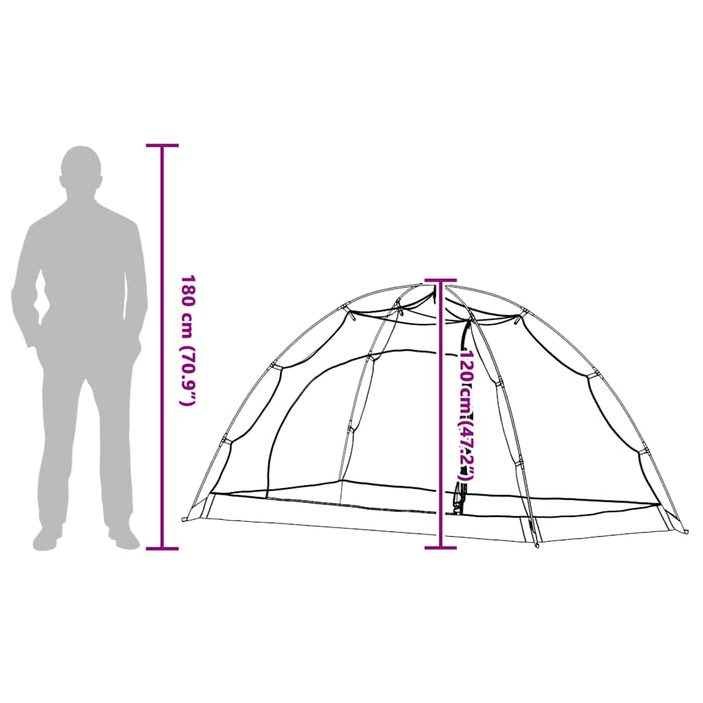 vidaXL Tent met dak Anders Grijs en zwart 236 x 108 x 120 cm