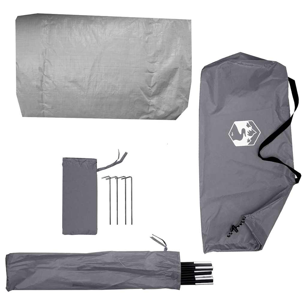 vidaXL Tent met dak Anders Grijs en zwart 236 x 108 x 120 cm