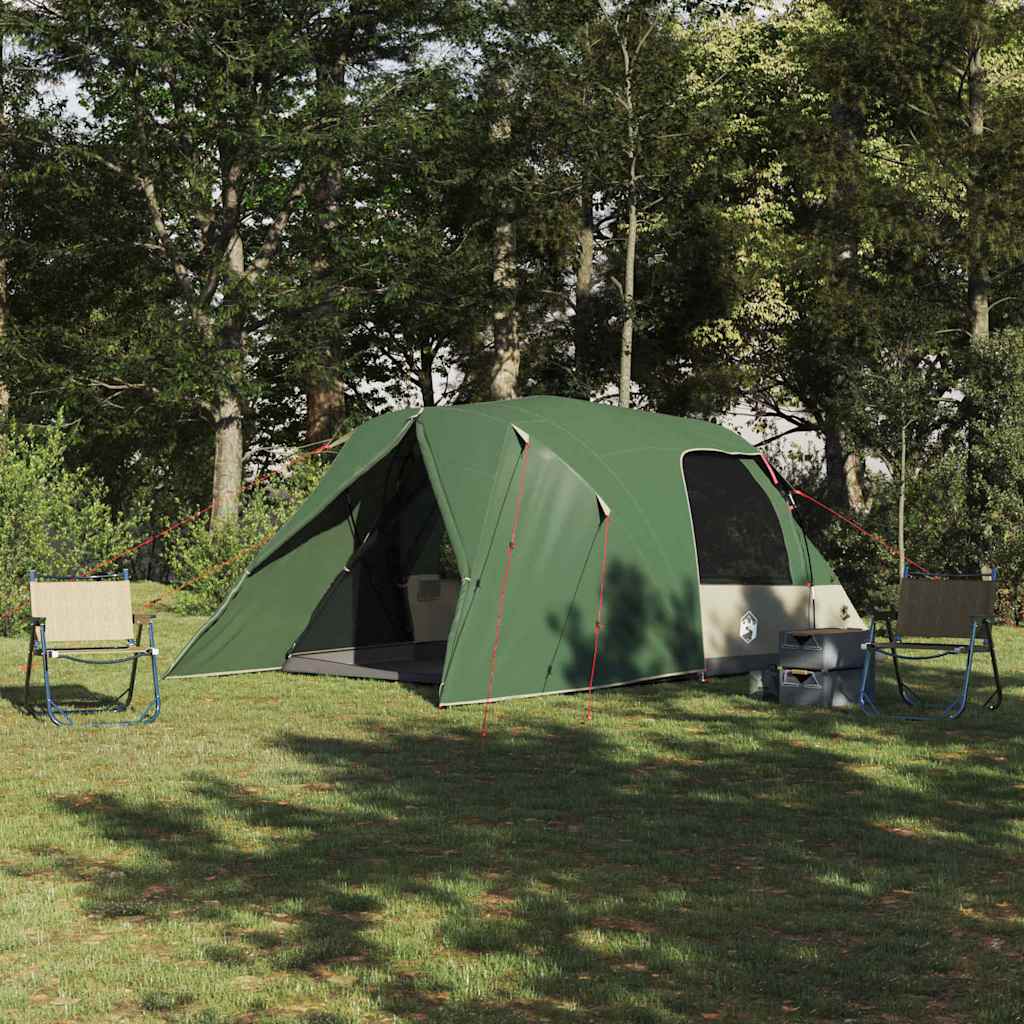vidaXL Koepeltent met afneembare regenhoes Groen 335 x 243 x 182 cm