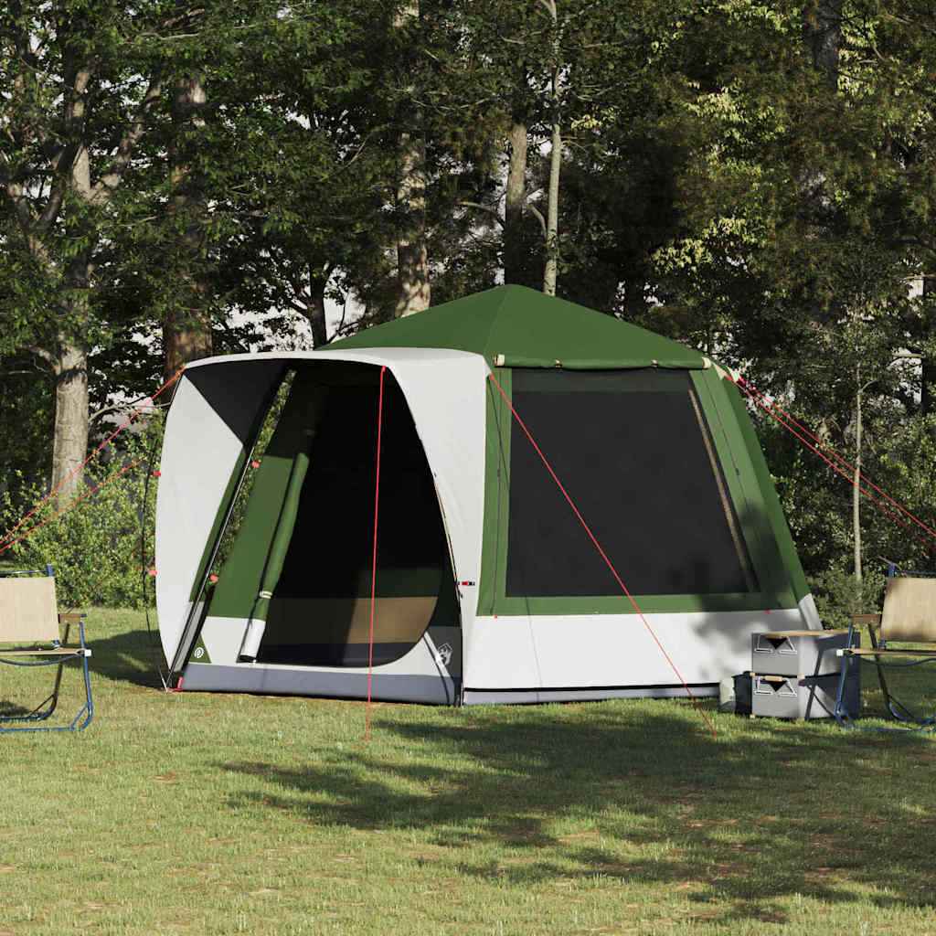 vidaXL Camping Tent Groen 420 x 420 x 227 cm Polyester