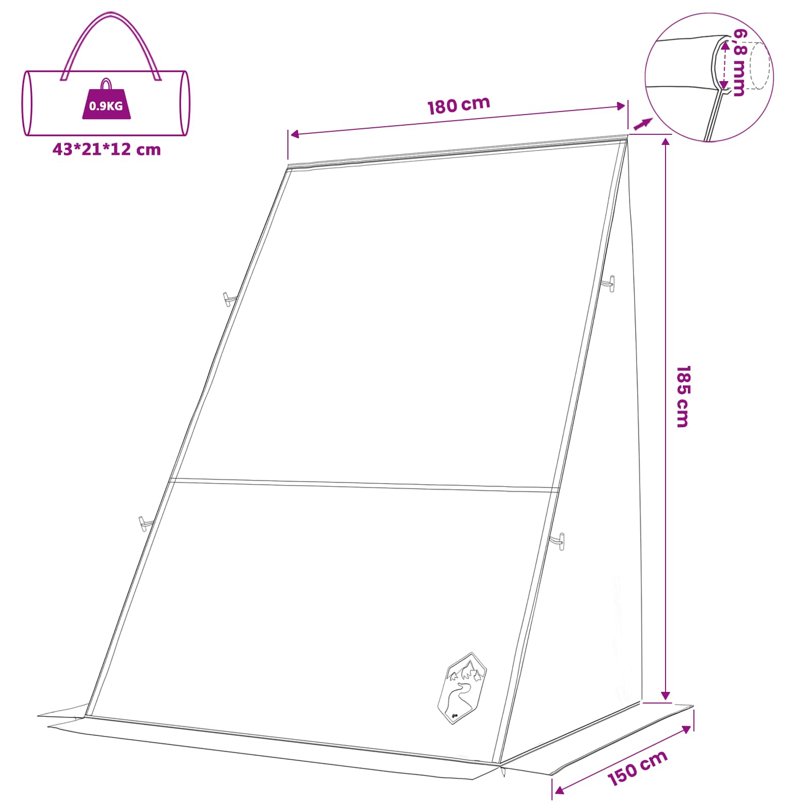 vidaXL Waterbestendige Tent