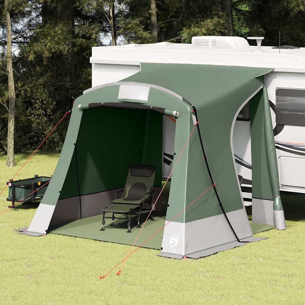 vidaXL Tent met dak Anders Groen en Zwart 285 x 255 x 245 cm Polyester