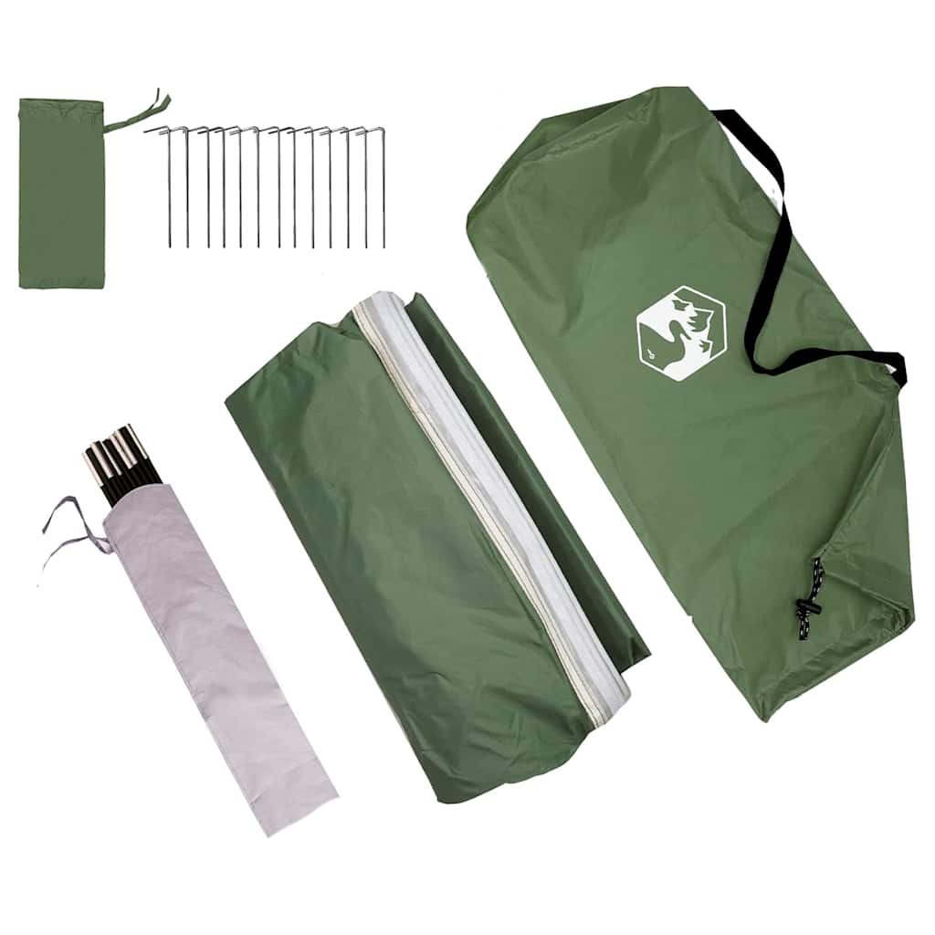 vidaXL Tent met dak Anders Groen en Zwart 285 x 255 x 245 cm Polyester