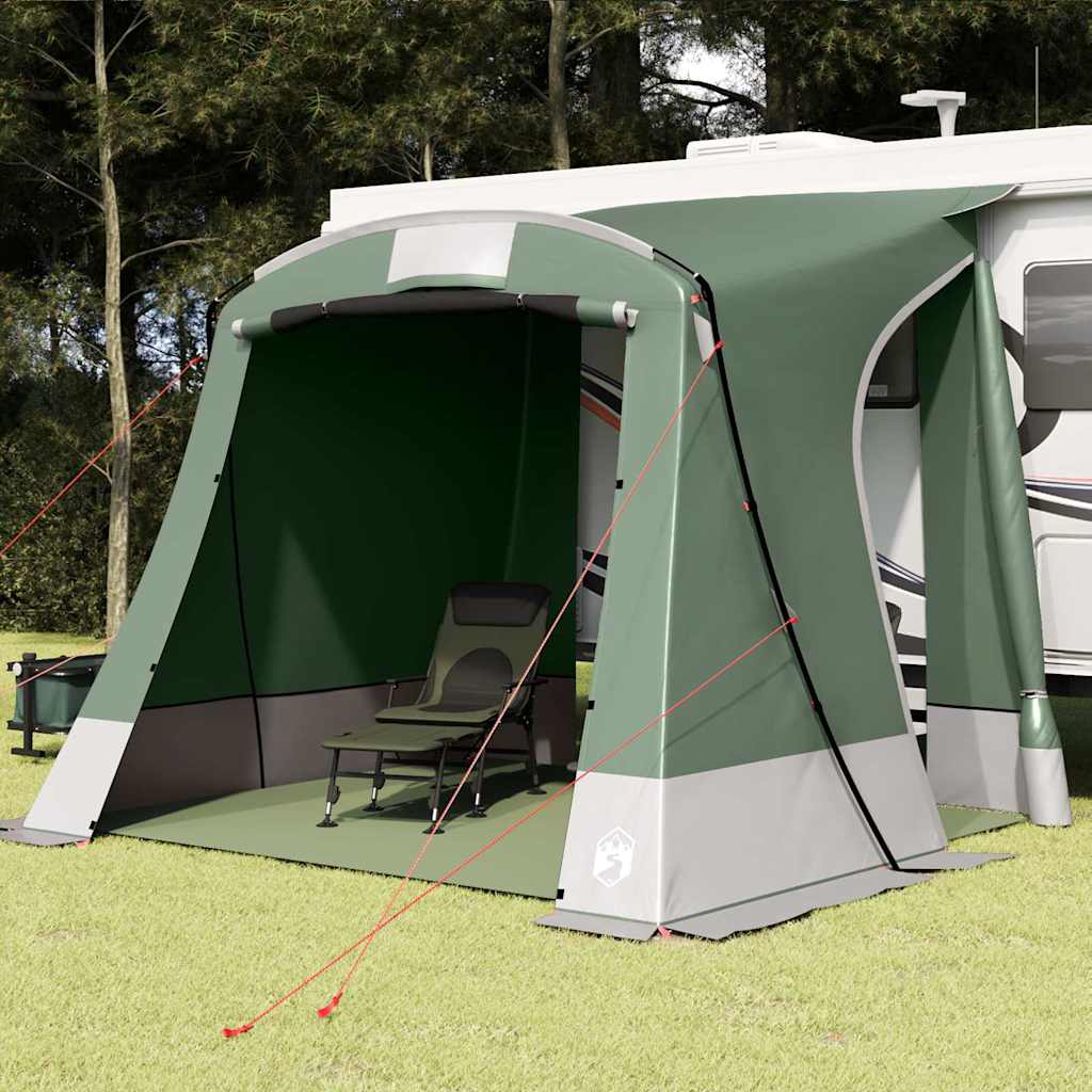 vidaXL Tent met dak Anders Groen en Zwart 285 x 255 x 245 cm Polyester