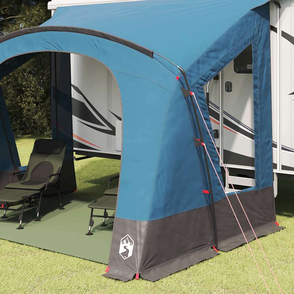 vidaXL Caravan Tent met dak met opslag Groen 330 x 250 x 245 cm