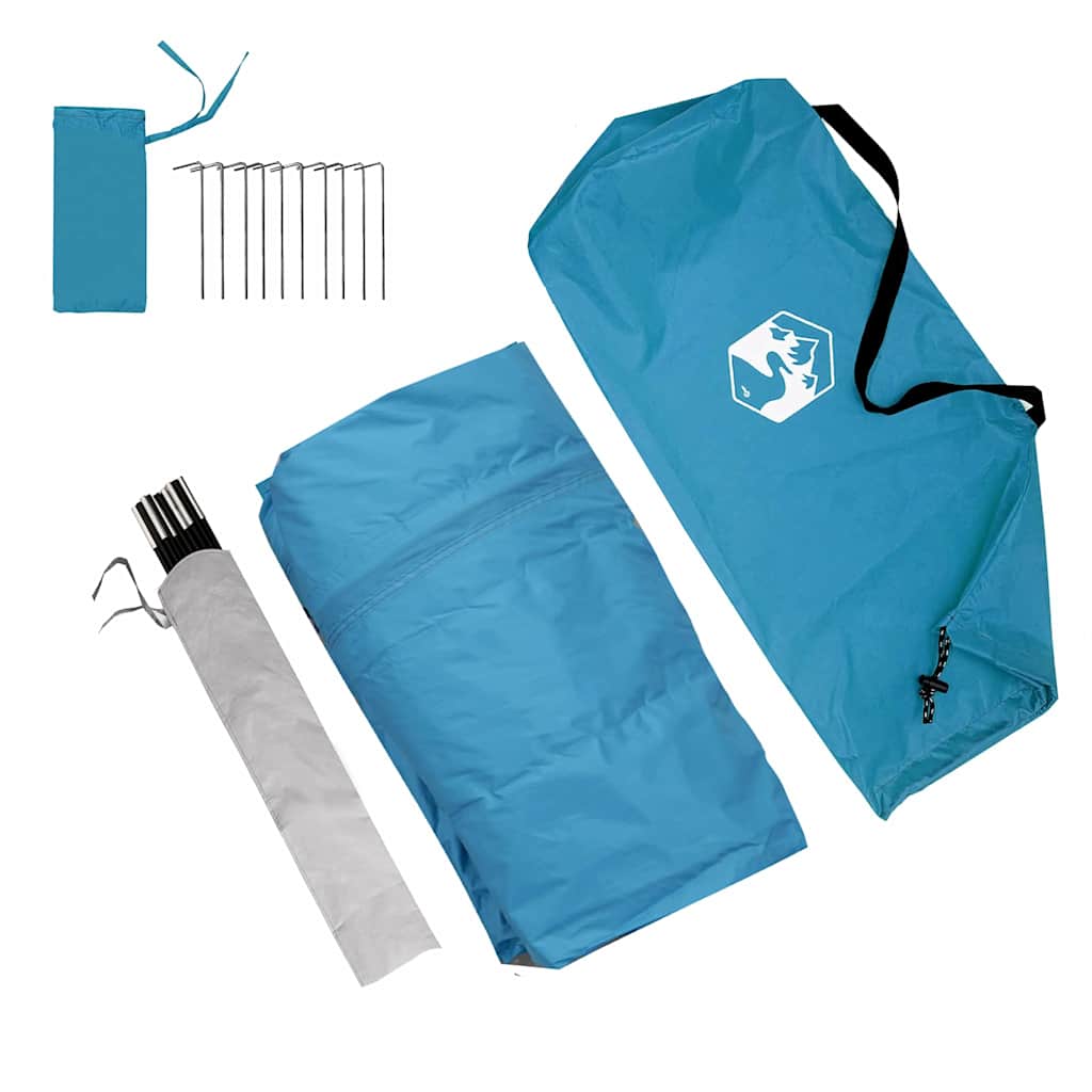 vidaXL Caravan Tent met dak met opslag Groen 330 x 250 x 245 cm
