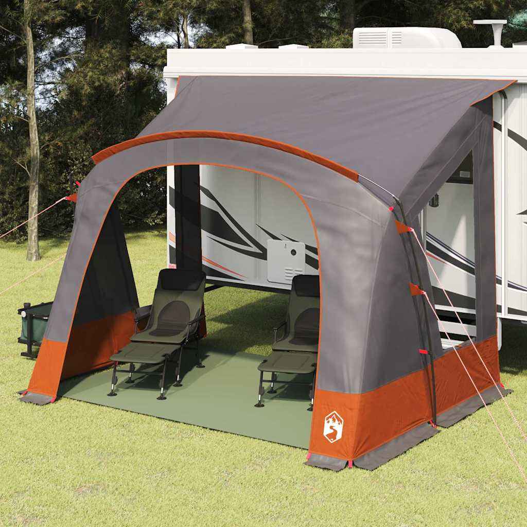 vidaXL Caravan Tent met dak met opslag Groen 330 x 250 x 245 cm