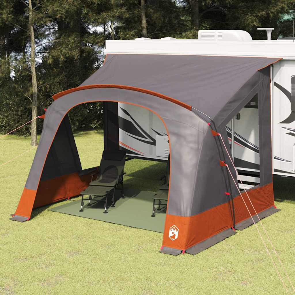 vidaXL Caravan Tent met dak met opslag Groen 330 x 250 x 245 cm