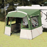 vidaXL Achterkleptent voor Caravan met dak Groen 352 x 250 x 245 cm