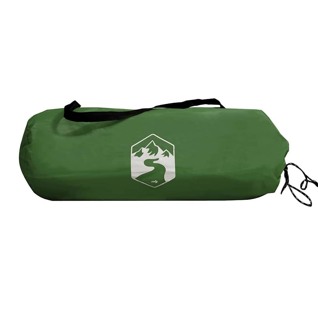 vidaXL Achterkleptent voor Caravan met dak Groen 352 x 250 x 245 cm